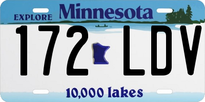 MN license plate 172LDV