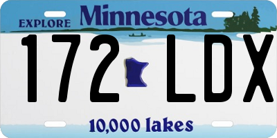 MN license plate 172LDX