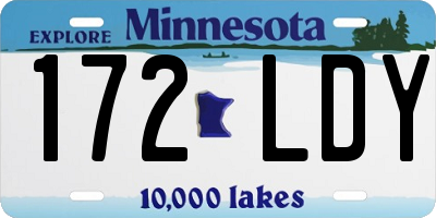 MN license plate 172LDY