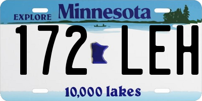 MN license plate 172LEH