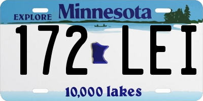 MN license plate 172LEI