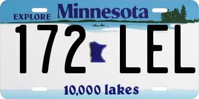 MN license plate 172LEL