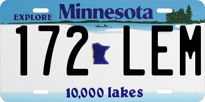MN license plate 172LEM