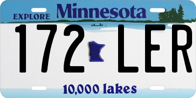 MN license plate 172LER