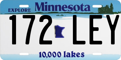 MN license plate 172LEY