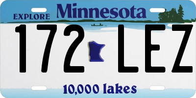 MN license plate 172LEZ