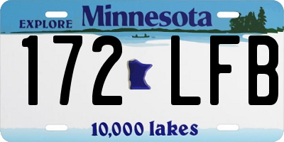 MN license plate 172LFB