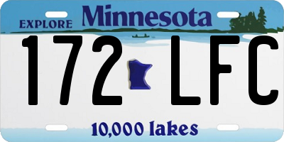 MN license plate 172LFC