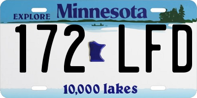 MN license plate 172LFD