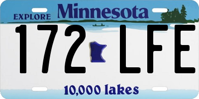 MN license plate 172LFE