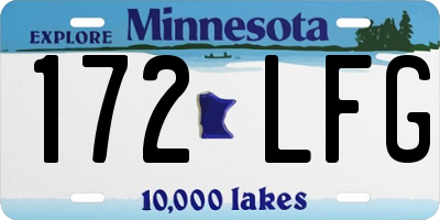 MN license plate 172LFG