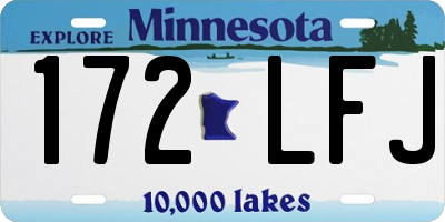 MN license plate 172LFJ