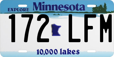 MN license plate 172LFM