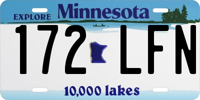 MN license plate 172LFN