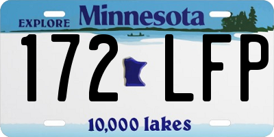 MN license plate 172LFP