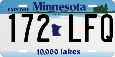 MN license plate 172LFQ
