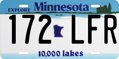 MN license plate 172LFR