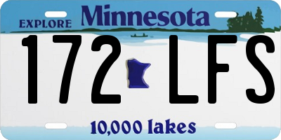 MN license plate 172LFS