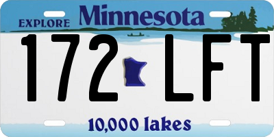 MN license plate 172LFT