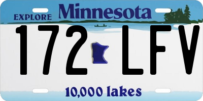 MN license plate 172LFV