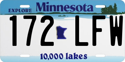 MN license plate 172LFW