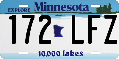 MN license plate 172LFZ