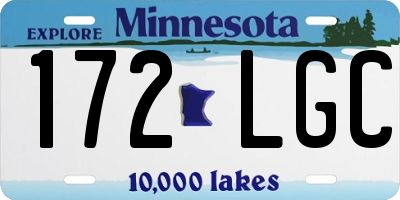 MN license plate 172LGC