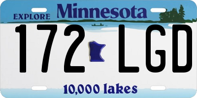 MN license plate 172LGD