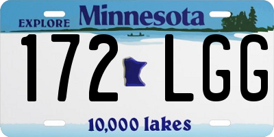 MN license plate 172LGG