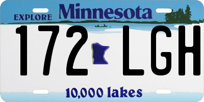 MN license plate 172LGH