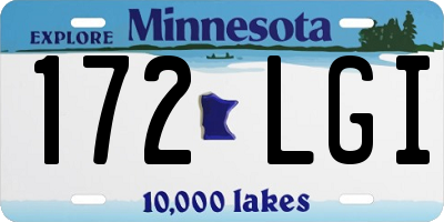MN license plate 172LGI