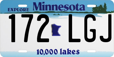 MN license plate 172LGJ