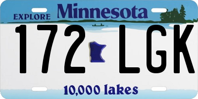 MN license plate 172LGK