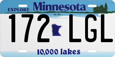 MN license plate 172LGL