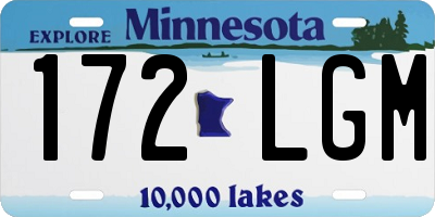 MN license plate 172LGM