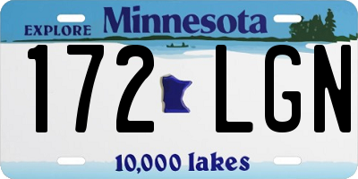 MN license plate 172LGN