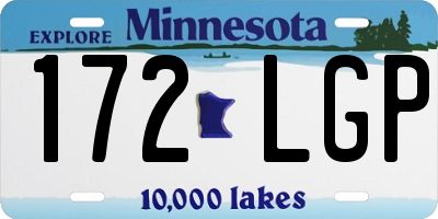 MN license plate 172LGP