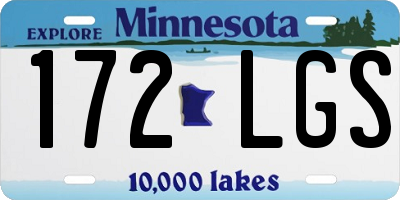 MN license plate 172LGS