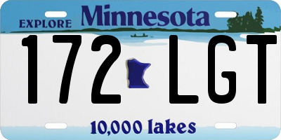 MN license plate 172LGT