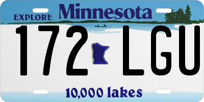 MN license plate 172LGU