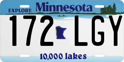 MN license plate 172LGY