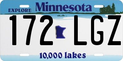 MN license plate 172LGZ