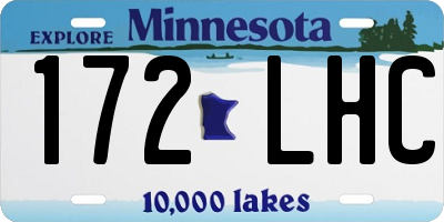 MN license plate 172LHC