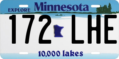 MN license plate 172LHE