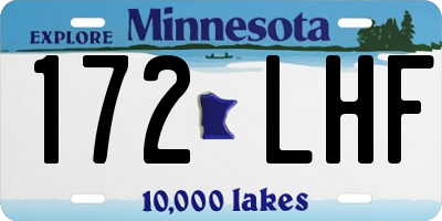 MN license plate 172LHF