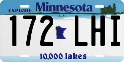 MN license plate 172LHI