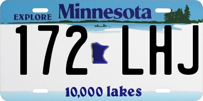 MN license plate 172LHJ