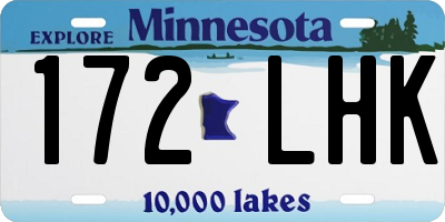 MN license plate 172LHK