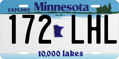 MN license plate 172LHL
