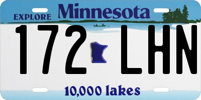 MN license plate 172LHN